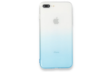 Newface iPhone 7 Plus Kılıf Lüx Çift Renkli Silikon - Turkuaz