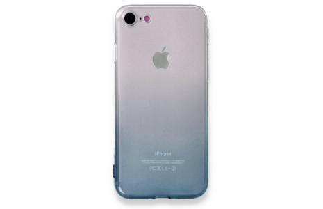 Newface iPhone 7 Kılıf Lüx Çift Renkli Silikon - Siyah