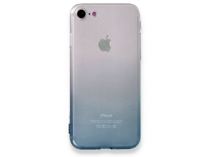 Newface iPhone 7 Kılıf Lüx Çift Renkli Silikon - Siyah