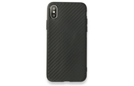 Newface iPhone X Kılıf Carbonix Silikon - Siyah