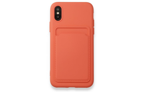 Newface iPhone X Kılıf Kelvin Kartvizitli Silikon - Turuncu