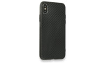 Newface iPhone XS Kılıf Carbonix Silikon - Siyah