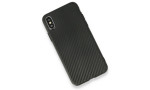Newface iPhone XS Kılıf Carbonix Silikon - Siyah