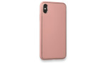 Newface iPhone XS Max Kılıf Coco Deri Silikon Kapak - Pembe