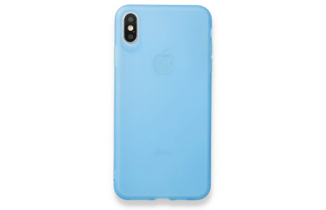 Newface iPhone XS Max Kılıf Hopi Silikon - Mavi