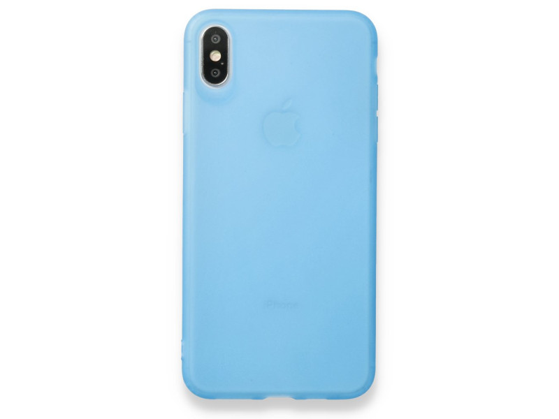 Newface iPhone XS Max Kılıf Hopi Silikon - Mavi