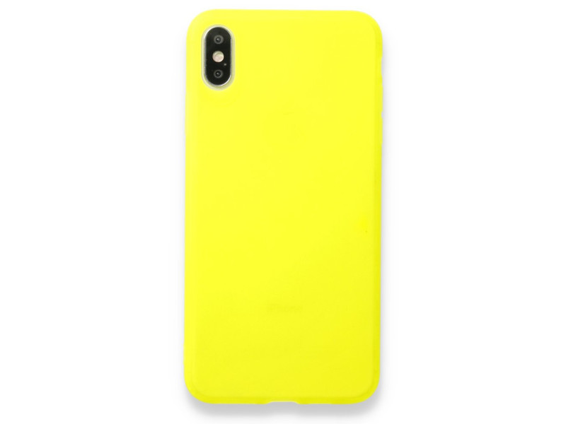 Newface iPhone X Kılıf Hopi Silikon - Sarı