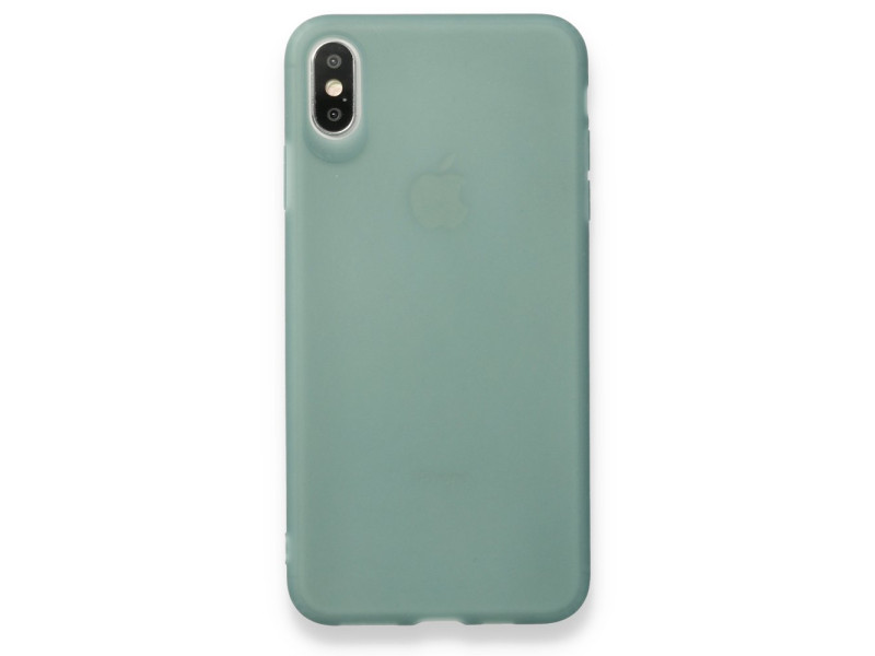 Newface iPhone XS Max Kılıf Hopi Silikon - Yeşil