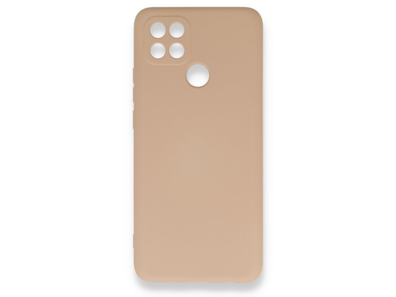 Newface Oppo A15 Kılıf Nano içi Kadife Silikon - Pudra