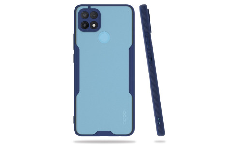 Newface Oppo A15 Kılıf Platin Silikon - Lacivert