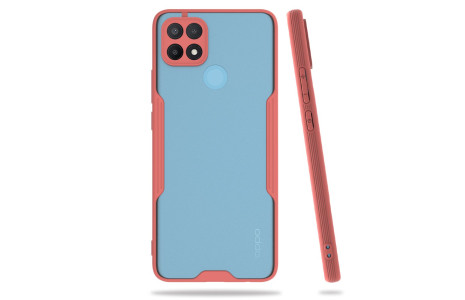 Newface Oppo A15 Kılıf Platin Silikon - Pembe
