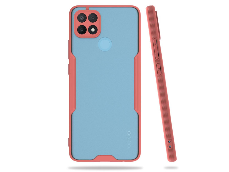 Newface Oppo A15 Kılıf Platin Silikon - Pembe