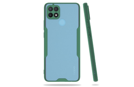 Newface Oppo A15 Kılıf Platin Silikon - Yeşil