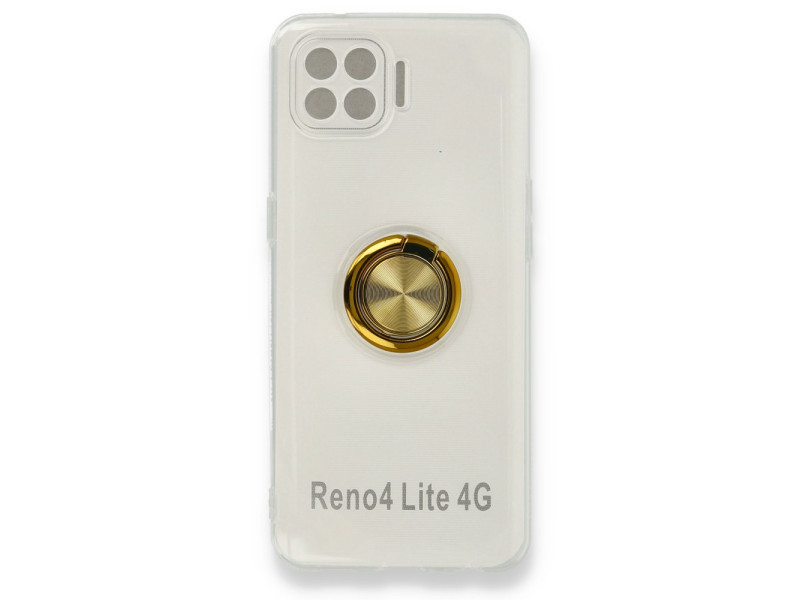 Newface Oppo A73 Kılıf Gros Yüzüklü Silikon - Gold