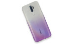 Newface Oppo A9 2020 Kılıf Lüx Çift Renkli Silikon - Mor