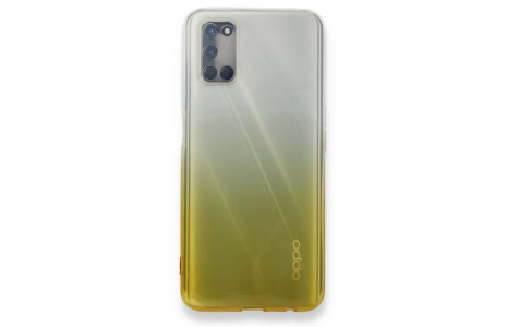 Newface Oppo A72 Kılıf Lüx Çift Renkli Silikon - Sarı