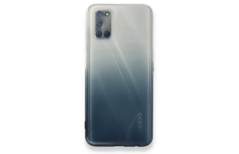 Newface Oppo A72 Kılıf Lüx Çift Renkli Silikon - Siyah
