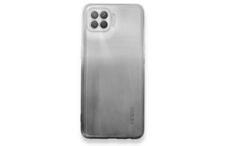 Newface Oppo Reno 4 Lite Kılıf Lüx Çift Renkli Silikon - Siyah