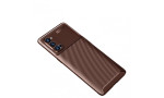 Newface Oppo Reno 4 Pro Kılıf Focus Karbon Silikon - Kahverengi