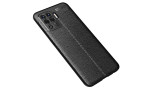 Newface Oppo Reno 5 Lite Kılıf Focus Derili Silikon - Siyah