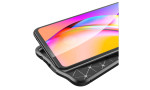 Newface Oppo Reno 5 Lite Kılıf Focus Derili Silikon - Siyah