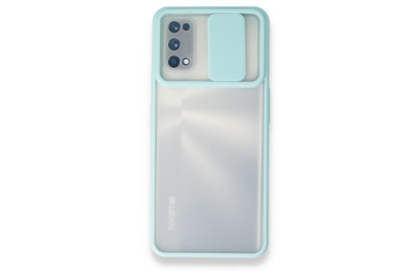 Newface Realme 7 Pro Kılıf Palm Buzlu Kamera Sürgülü Silikon - Turkuaz