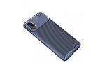 Newface Samsung Galaxy A01 Core Kılıf Focus Karbon Silikon - Lacivert