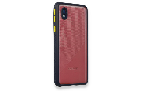 Newface Samsung Galaxy A01 Core Kılıf Miami Şeffaf Silikon - Lacivert