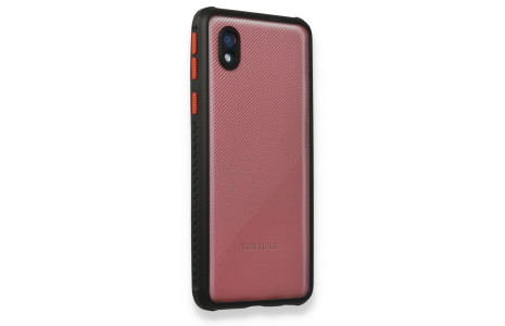 Newface Samsung Galaxy A01 Core Kılıf Miami Şeffaf Silikon - Siyah