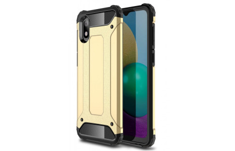 Newface Samsung Galaxy A01 Core Kılıf Tank Silikon Kapak - Gold