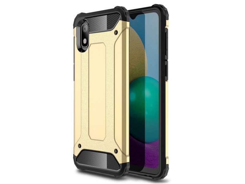 Newface Samsung Galaxy A01 Core Kılıf Tank Silikon Kapak - Gold