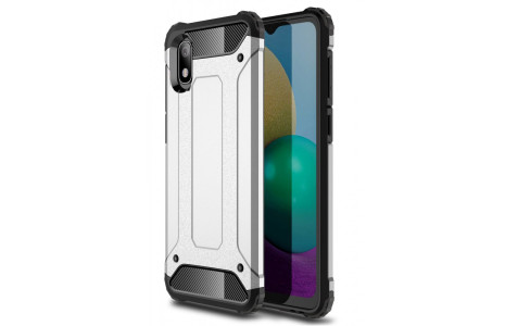 Newface Samsung Galaxy A01 Core Kılıf Tank Silikon Kapak - Gümüş