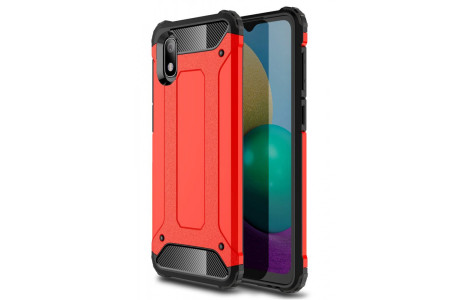 Newface Samsung Galaxy A01 Core Kılıf Tank Silikon Kapak - Kırmızı