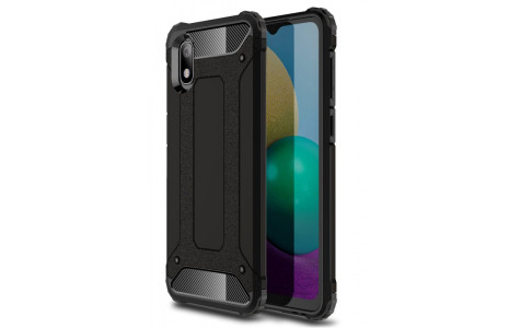 Newface Samsung Galaxy A01 Core Kılıf Tank Silikon Kapak - Siyah