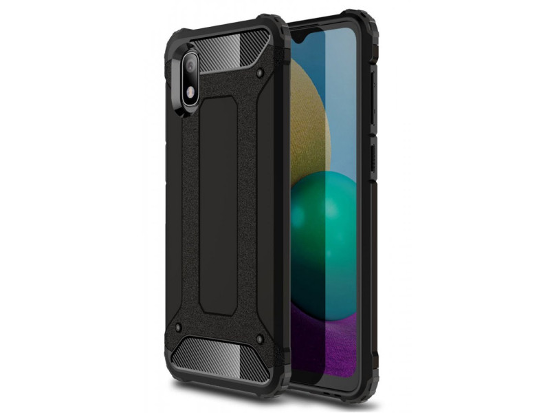 Newface Samsung Galaxy A01 Core Kılıf Tank Silikon Kapak - Siyah