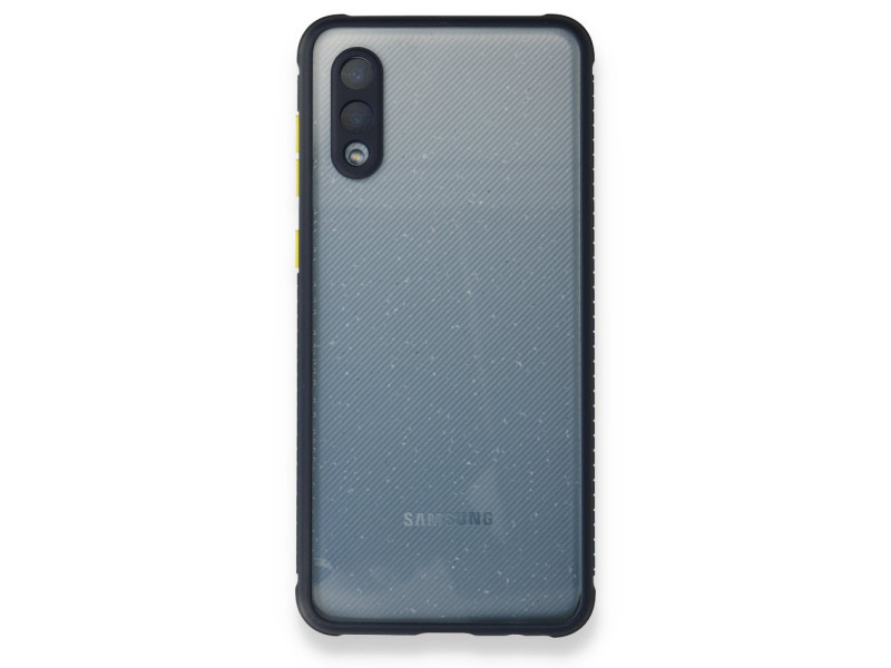 Newface Samsung Galaxy A02 Kılıf Miami Şeffaf Silikon - Lacivert