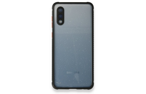 Newface Samsung Galaxy A02 Kılıf Miami Şeffaf Silikon - Siyah