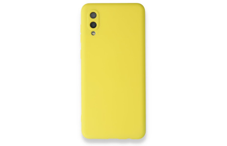 Newface Samsung Galaxy A02 Kılıf Nano içi Kadife Silikon - Sarı
