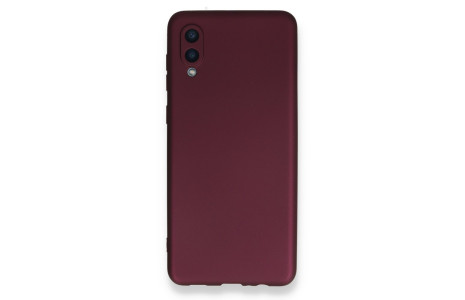 Newface Samsung Galaxy A02 Kılıf First Silikon - Mürdüm