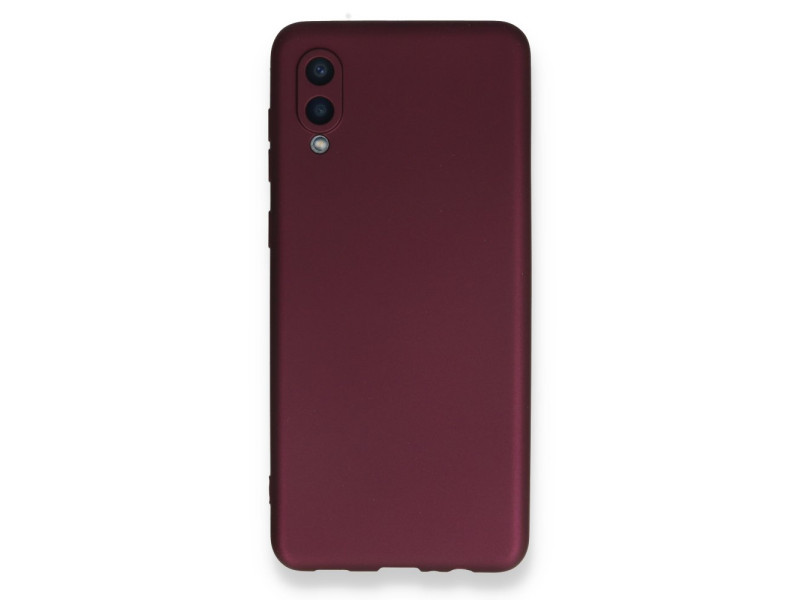 Newface Samsung Galaxy A02 Kılıf First Silikon - Mürdüm