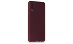 Newface Samsung Galaxy A02 Kılıf First Silikon - Mürdüm