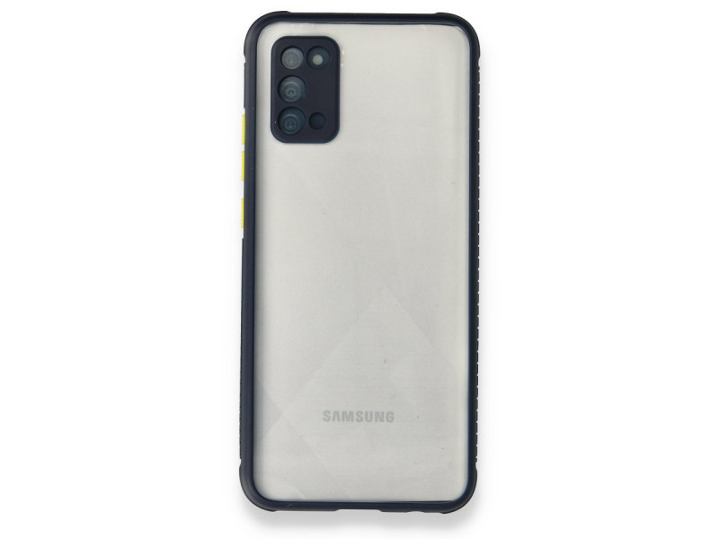 Newface Samsung Galaxy A02S Kılıf Miami Şeffaf Silikon - Lacivert