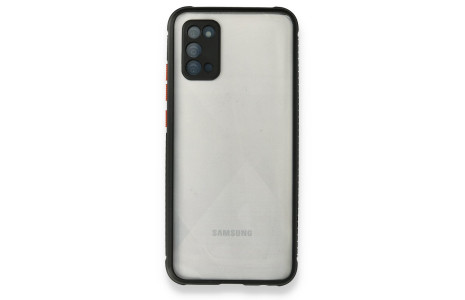 Newface Samsung Galaxy A02S Kılıf Miami Şeffaf Silikon - Siyah