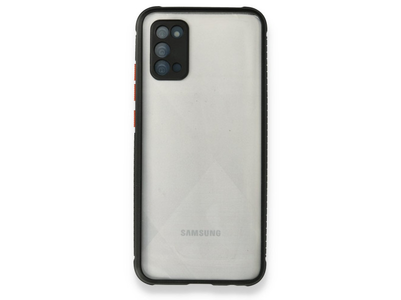 Newface Samsung Galaxy A02S Kılıf Miami Şeffaf Silikon - Siyah