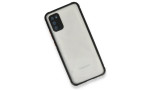 Newface Samsung Galaxy A02S Kılıf Miami Şeffaf Silikon - Siyah