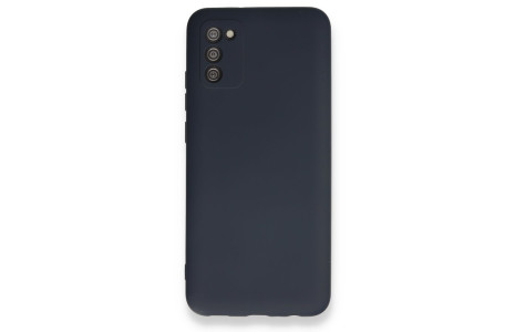 Newface Samsung Galaxy A02S Kılıf Nano içi Kadife Silikon - Lacivert