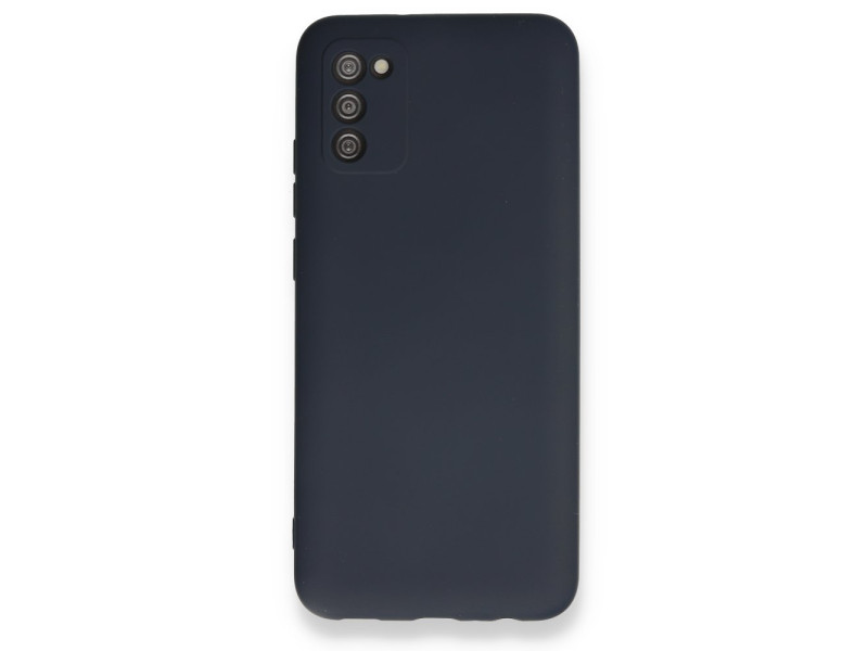 Newface Samsung Galaxy A02S Kılıf Nano içi Kadife Silikon - Lacivert
