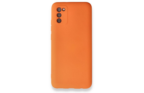 Newface Samsung Galaxy A02S Kılıf Nano içi Kadife Silikon - Turuncu