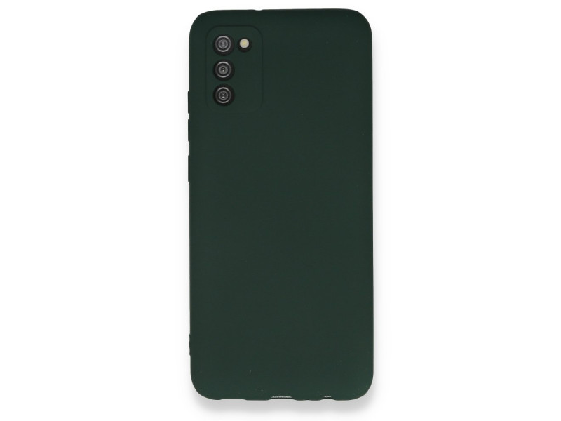 Newface Samsung Galaxy A02S Kılıf First Silikon - Koyu Yeşil