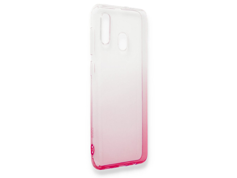 Newface Samsung Galaxy A10 Kılıf Lüx Çift Renkli Silikon - Pembe